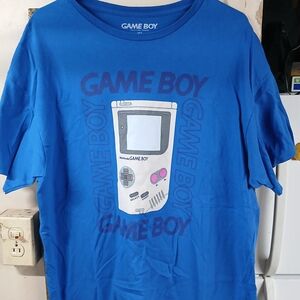 Nintendo Blue Tee with White Game Boy Graphic